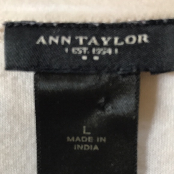 Ann Taylor Tank size L Off White Sheer layered Ruffle front Spring Summer - Picture 4 of 6